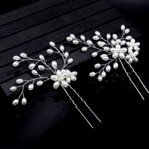 3 piece Star Design Handmade Bridal Wedding Hairpins